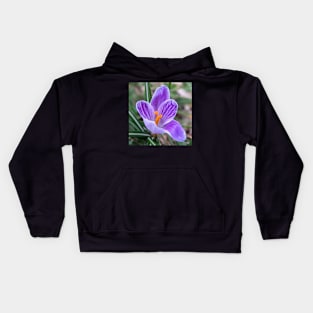 Purple, White and Orange Flower 5 Kids Hoodie